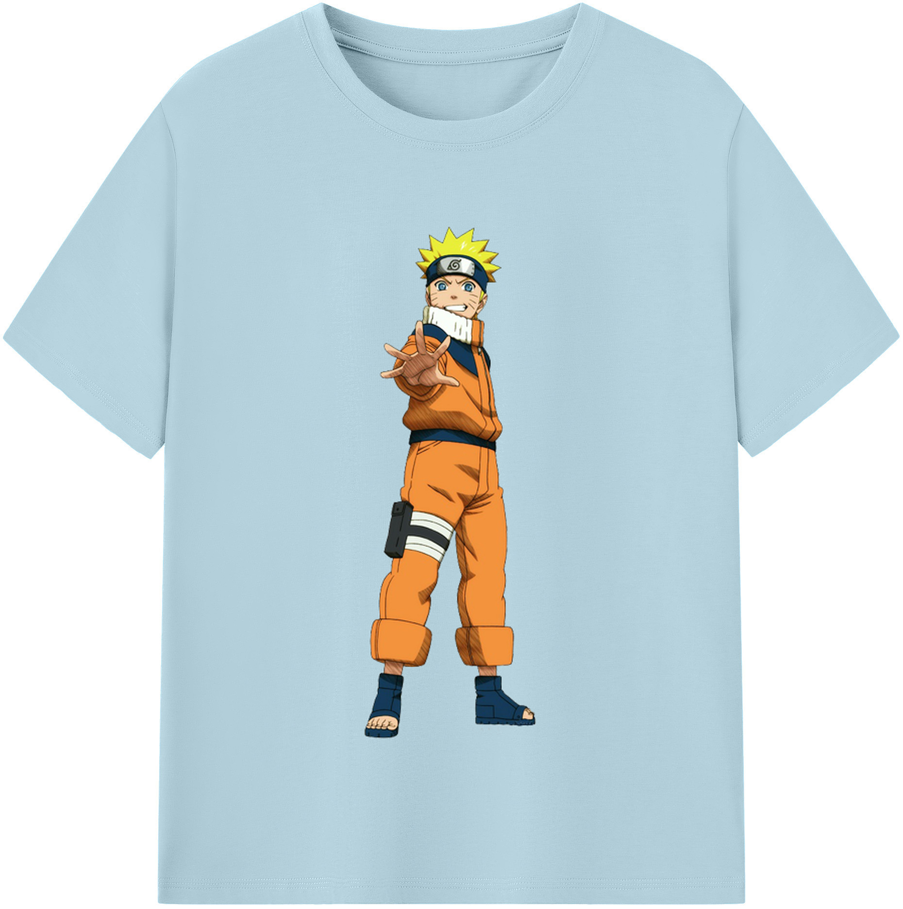 （画像用） NARUTO -ナルト- うずまき ナルト Uzumaki Naruto 綿100％半袖Tシャツ（フロントプリント）